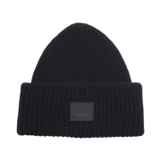 Acne Studios Large Face Logo Beanie Black