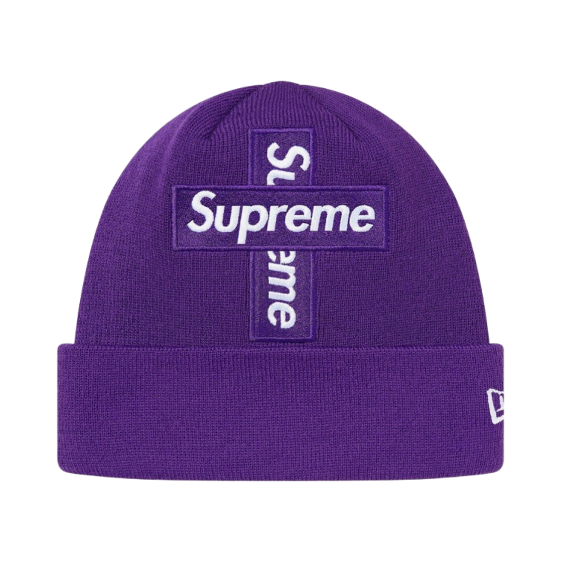 슈프림 뉴에라 크로스 박스로고 비니 퍼플 - 20FW