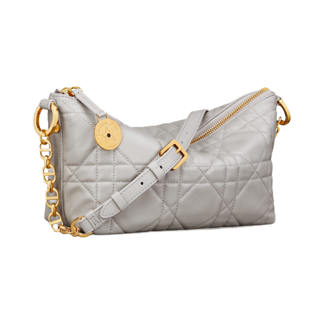 디올 디올스타 체인 호보 백 매크로까나쥬 램스킨 그레이(Dior Diorstar Chain Hobo Bag Macrocannage Lambskin Gray) - 2