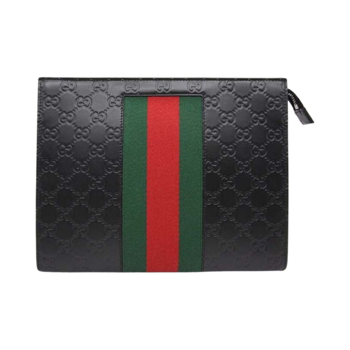 475316-CWCLN-1060 Gucci GG Supreme Web Pouch Black