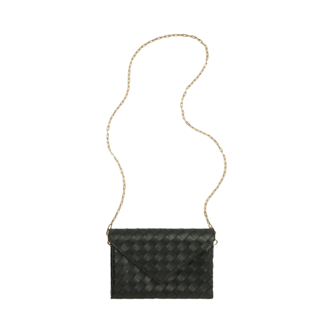 보테가 베네타 오리가미 엔벨로프 파우치 온 체인 다크 그린(Bottega Veneta Origami Envelope Pouch On Chain Dark Green) - 1