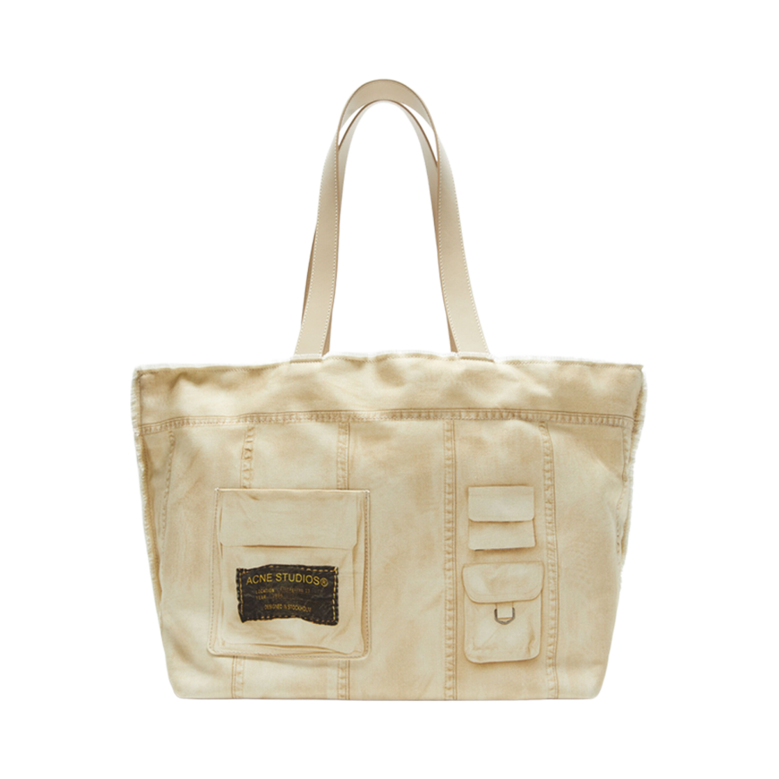 A10364-AE6 Acne Studios Printed Tote Bag Oat Beige