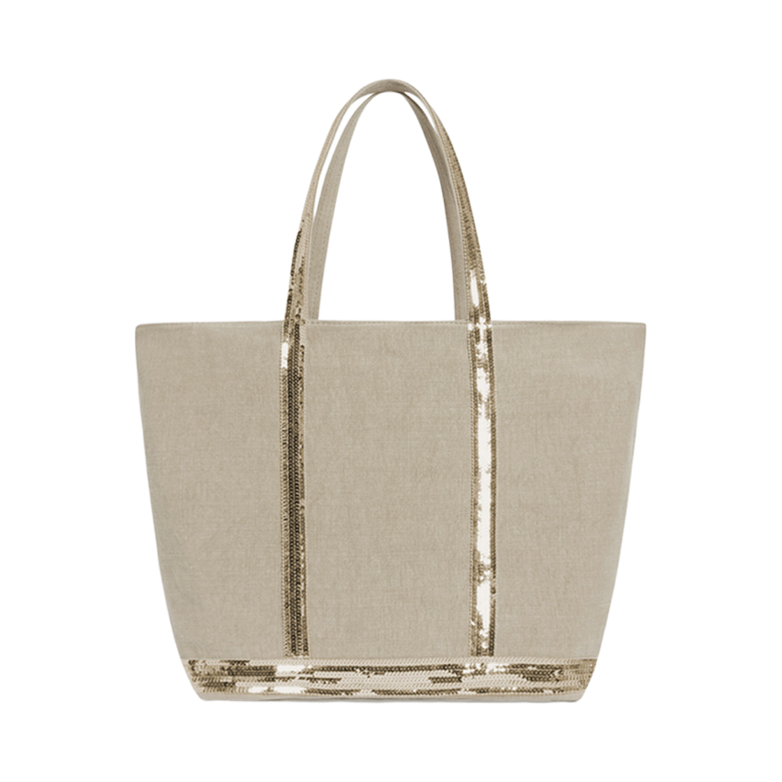 0PVE31-V40409-018 Vanessa Bruno Linen L Zipped Cabas Tote Sand