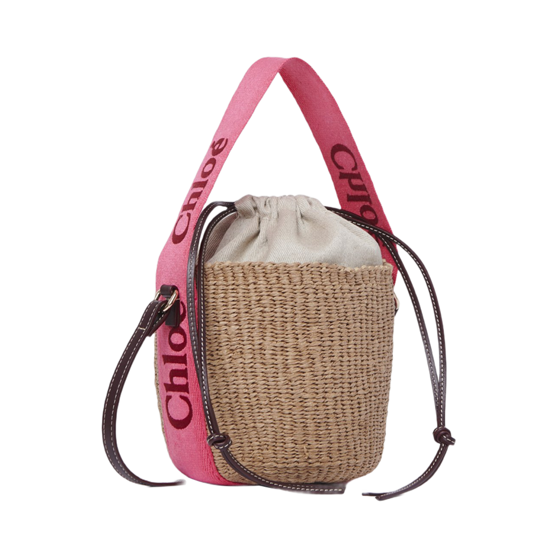 끌로에 스몰 우디 베스킷 핑크 레드(Chloe Small Woody Basket Pink Red) - 1