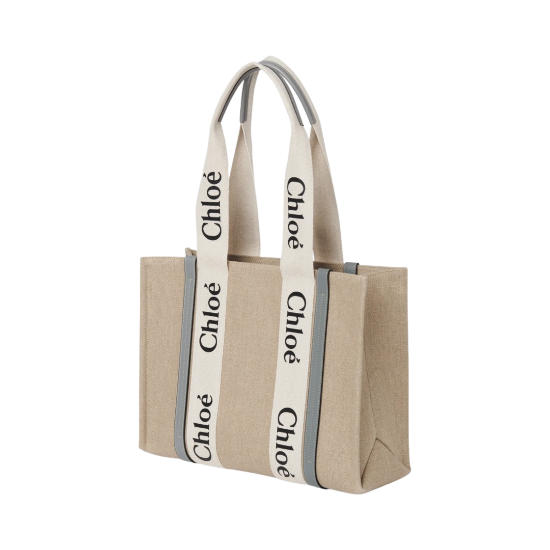 끌로에 우디 미디움 토트백 화이트 디바인 그레이(Chloe Woody Medium Tote Bag White Divine Grey) - 2