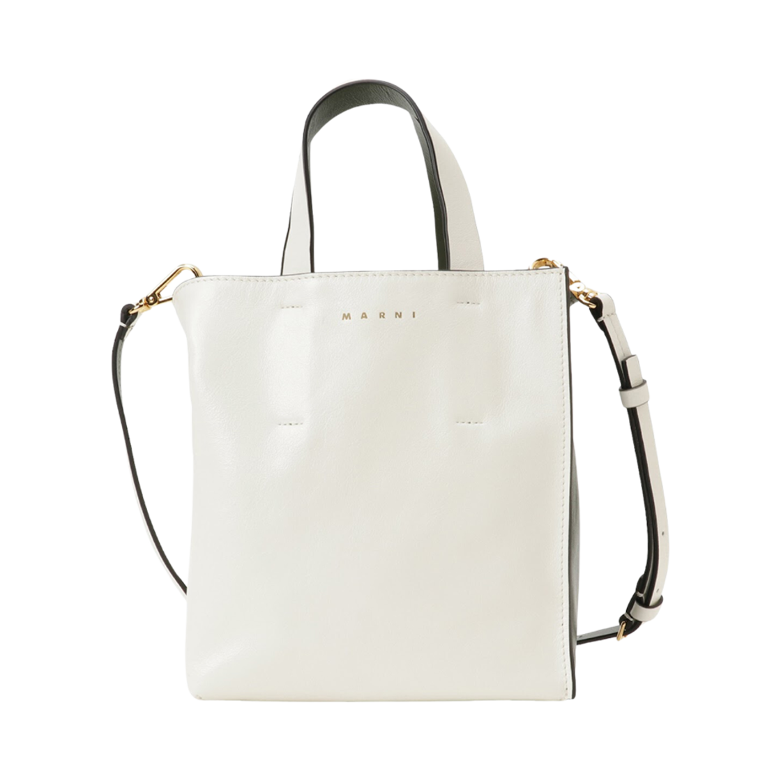 SHMP0040U5-P2644-Z597N Marni Museo Soft Tote Bag Ivory Khaki