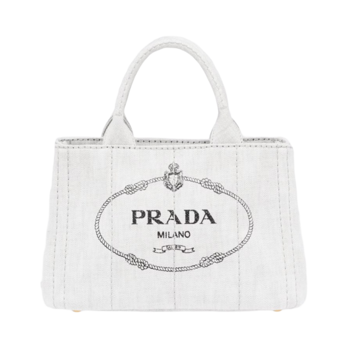 프라다 데님 토트백 화이트(Prada Denim Tote Bag White) - 1