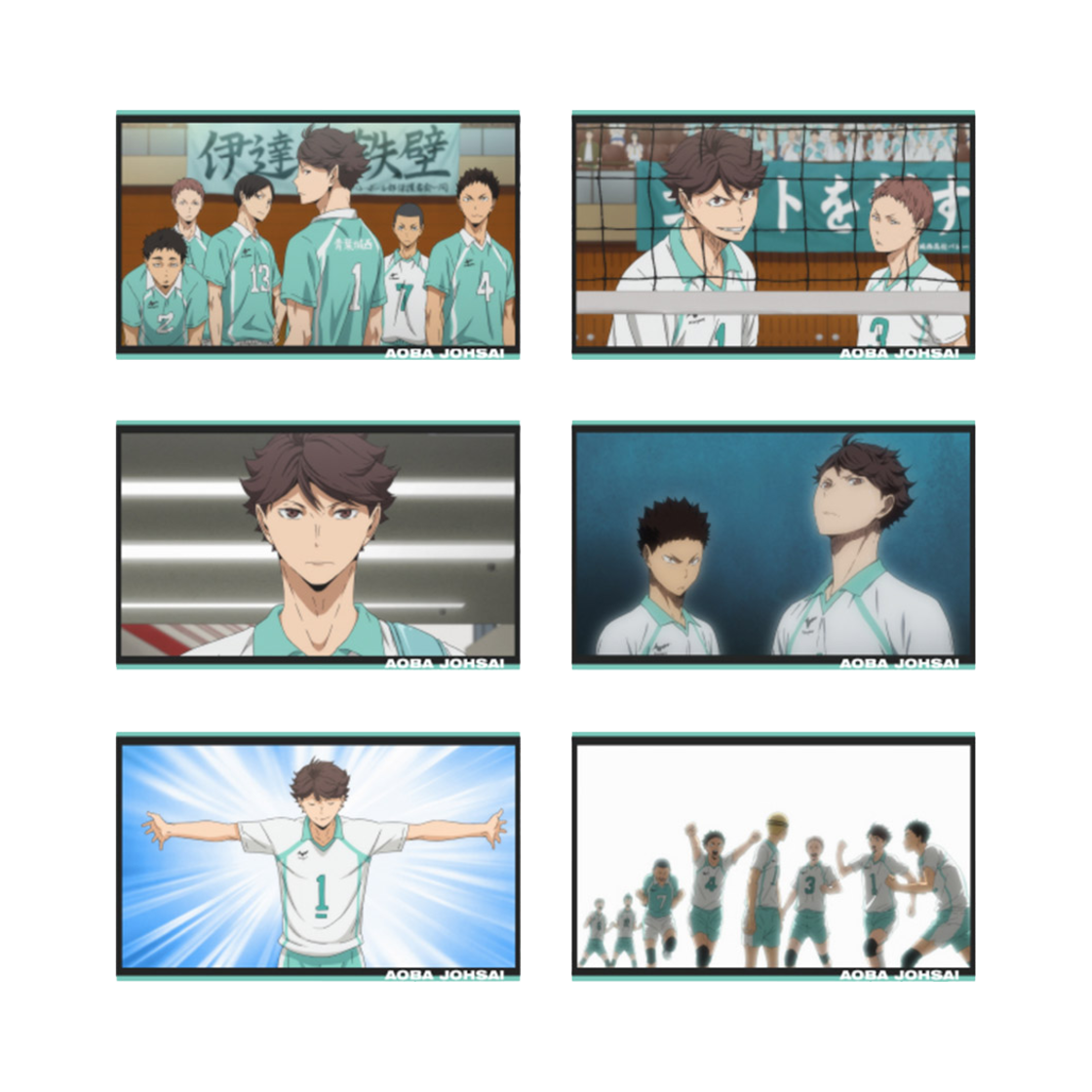 6977299620575 HAIKYU Game Still Cut Postcard 6 Types Collection Aoba Johsai Ver.