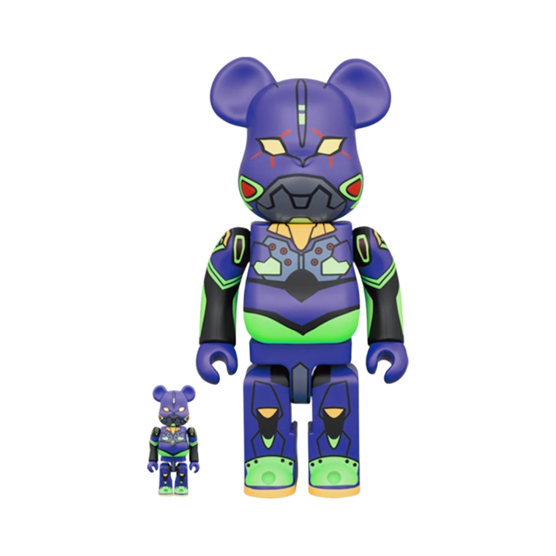 - Bearbrick Evangelion Unit 01 New Paint Ver. 100% & 400% Set