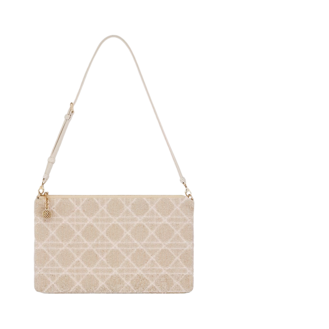디올 드림 백 까나쥬 코튼 비즈 자수 더스티 아이보리(Dior Dream Bag Cannage Cotton Bead Embroidery Dusty Ivory) - 1