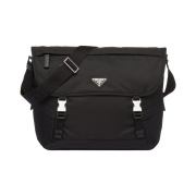 Prada Re-Nylon and Saffiano Shoulder Bag Black