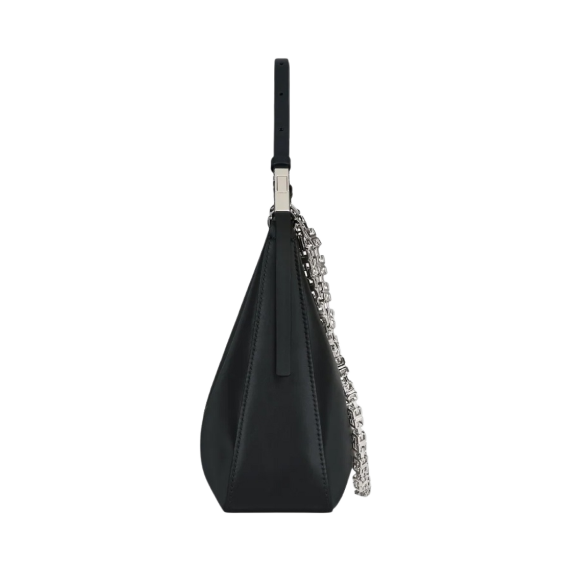 지방시 레더 체인 스몰 문 컷 아웃 백 블랙(Givenchy Small Moon Cut Out Bag in Leather with Chain Black) - 2