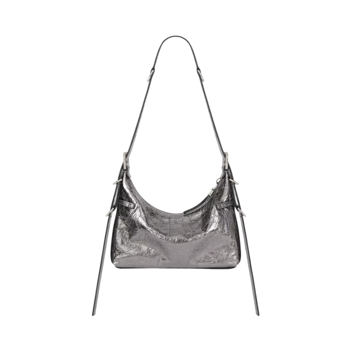 지방시 라미네이티드 가죽 미니 부아유 백 실버 그레이(Givenchy Mini Voyou Bag in Laminated Leather Silver Grey) - 3