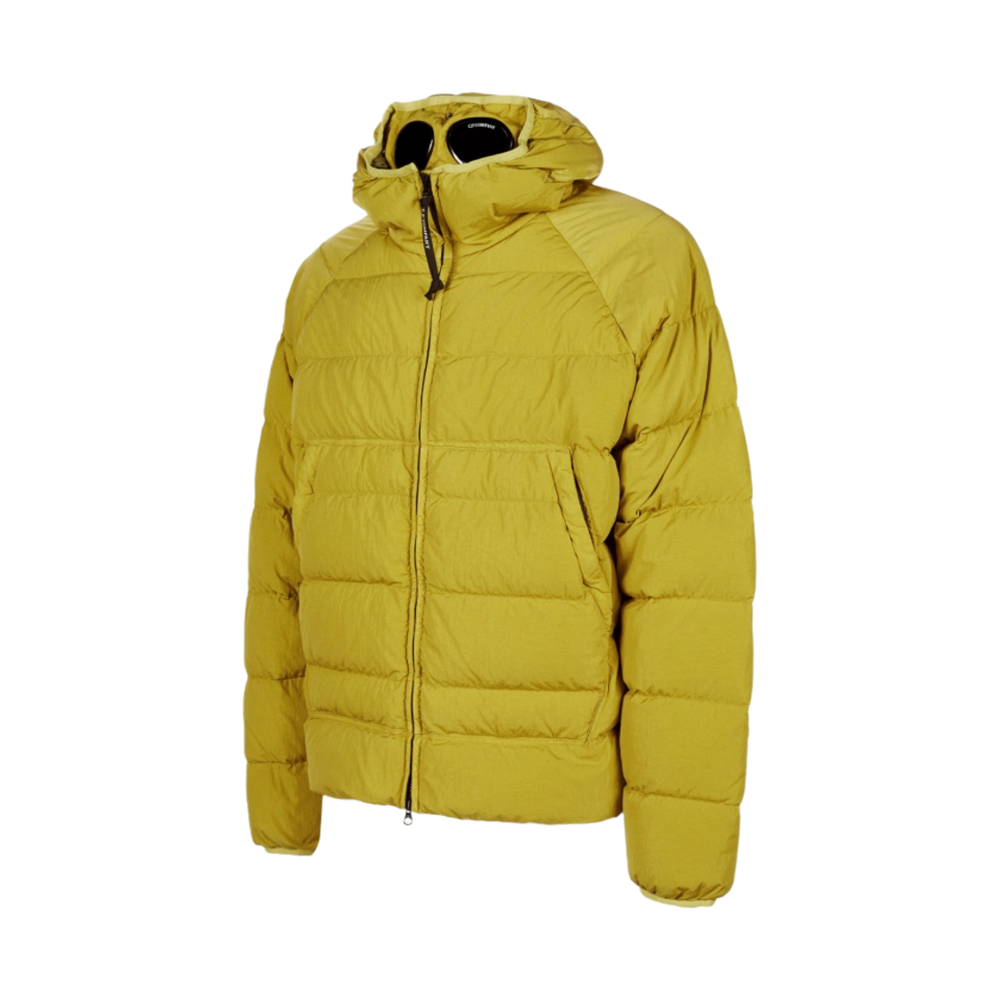 C.P. 컴퍼니 에코 크롬 R 후드 다운 고글 자켓 팜 옐로우 - 22FW(C.P. Company Eco-Chrome R Hooded Down Goggle Jacket Palm Yellow - 22FW) - 2