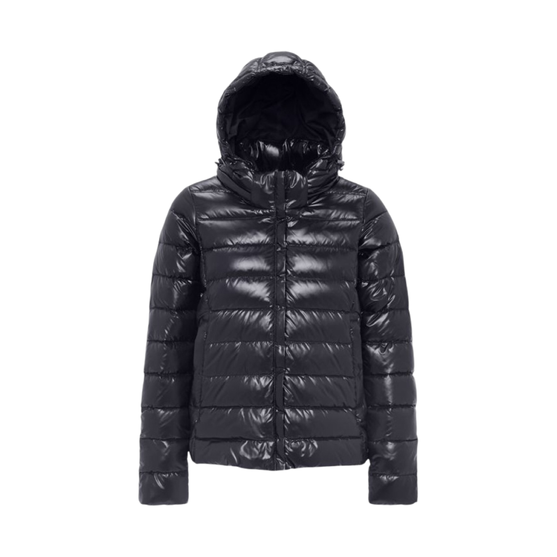 (W) 피레넥스 스파우트닉 샤이니 후드 다운 자켓 블랙((W) Pyrenex Spoutnic Shiny Hooded Down Jacket Black) - 1