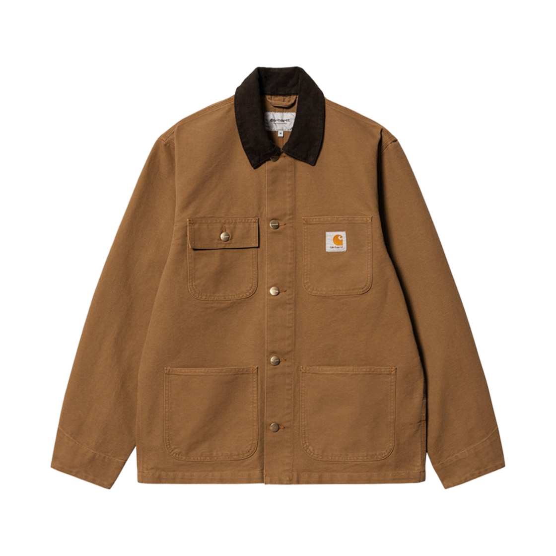 칼하트 WIP 디어본 캔버스 (언라인드) 미시건 초어 코트 해밀턴 브라운 - 스프링(Carhartt WIP Dearborn Canvas (unlined) Michigan Chore Coat Hamilton Brown - Spring)
