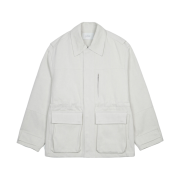 YIYAE Checked Work Jacket White