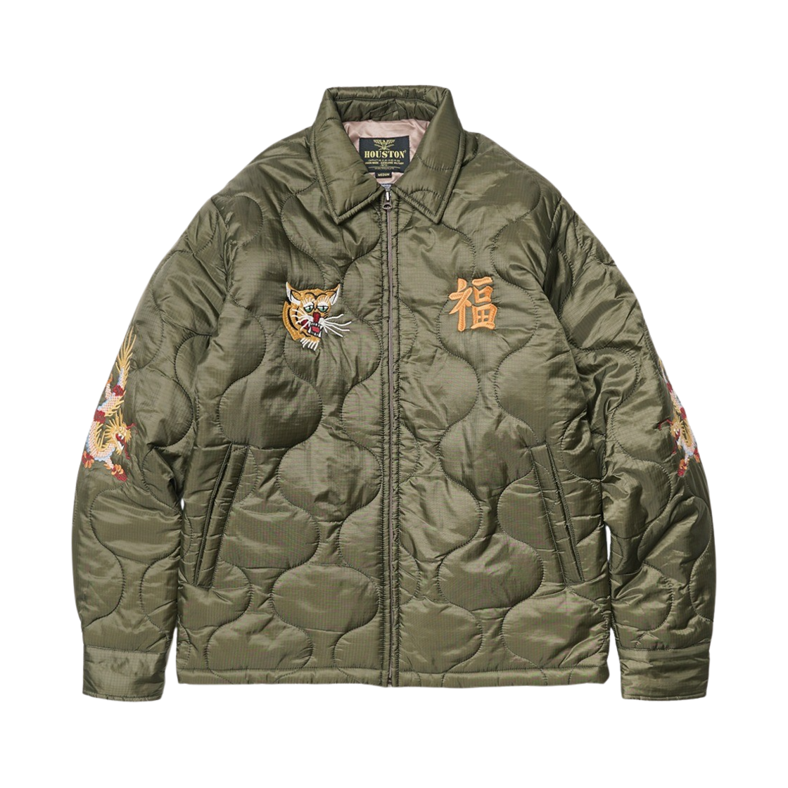 휴스턴 재팬 나일론 립 베트남 타이거 자켓 올리브 드랩 51267OD