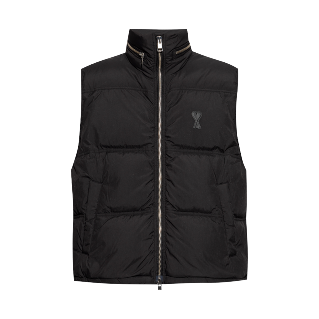 HJK703-PA0009-001 AMI de Coeur Nylon Hidden Down Vest Black