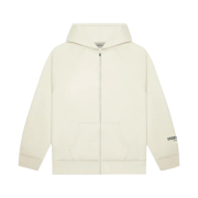 Essentials 3D Silicon Applique Full Zip Up Hoodie Buttercream - 20SS