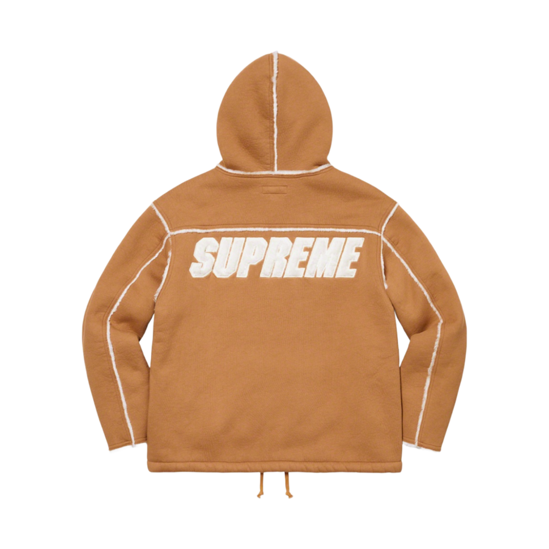 슈프림 포우 셔링 후드 자켓 탄 - 21FW(Supreme Faux Shearling Hooded Jacket Tan - 21FW) - 2