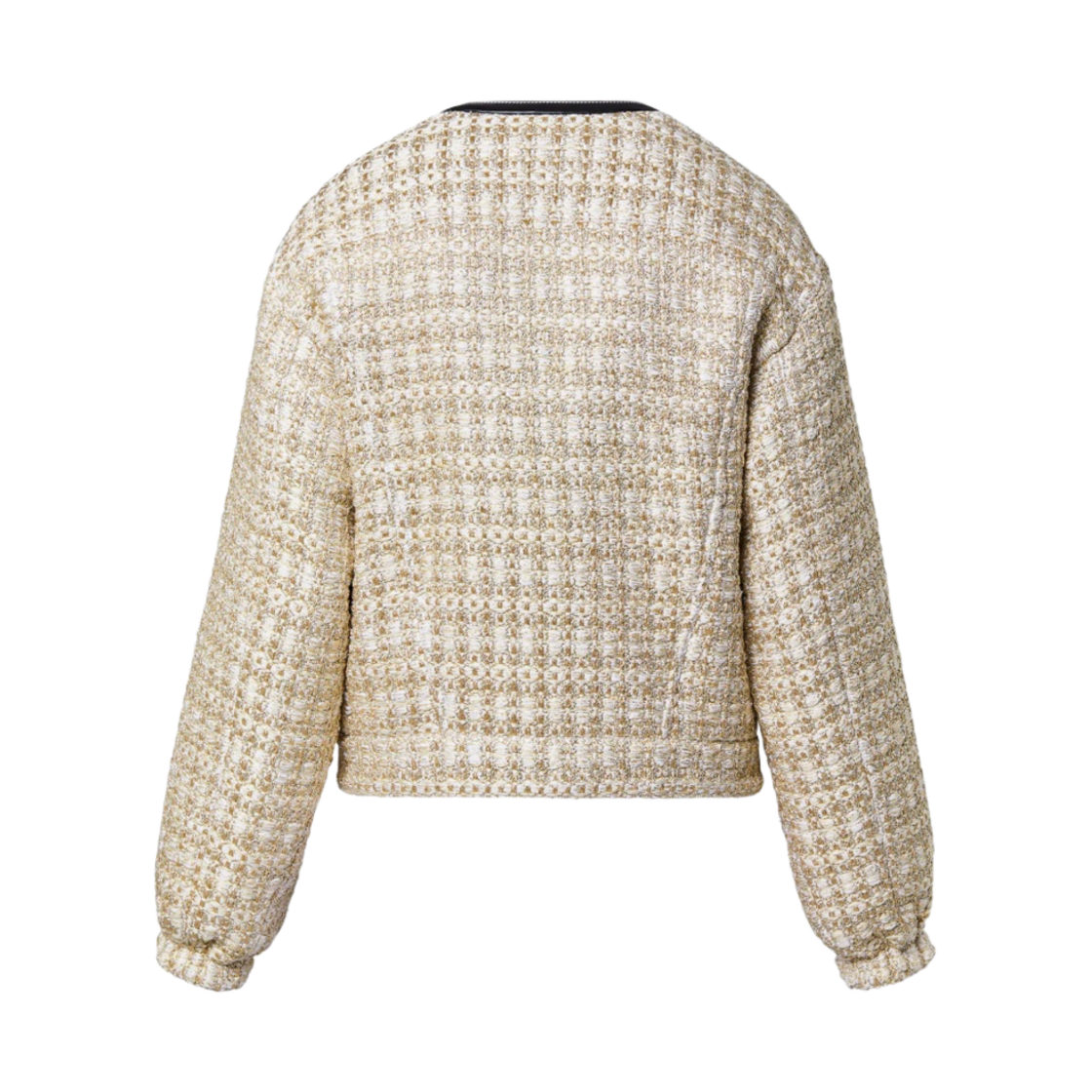 (W) 루이비통 루렉스 트위드 프릴 슬리브 자켓 아이보리((W) Louis Vuitton Lurex Tweed Frill Sleeve Jacket Ivory) - 3