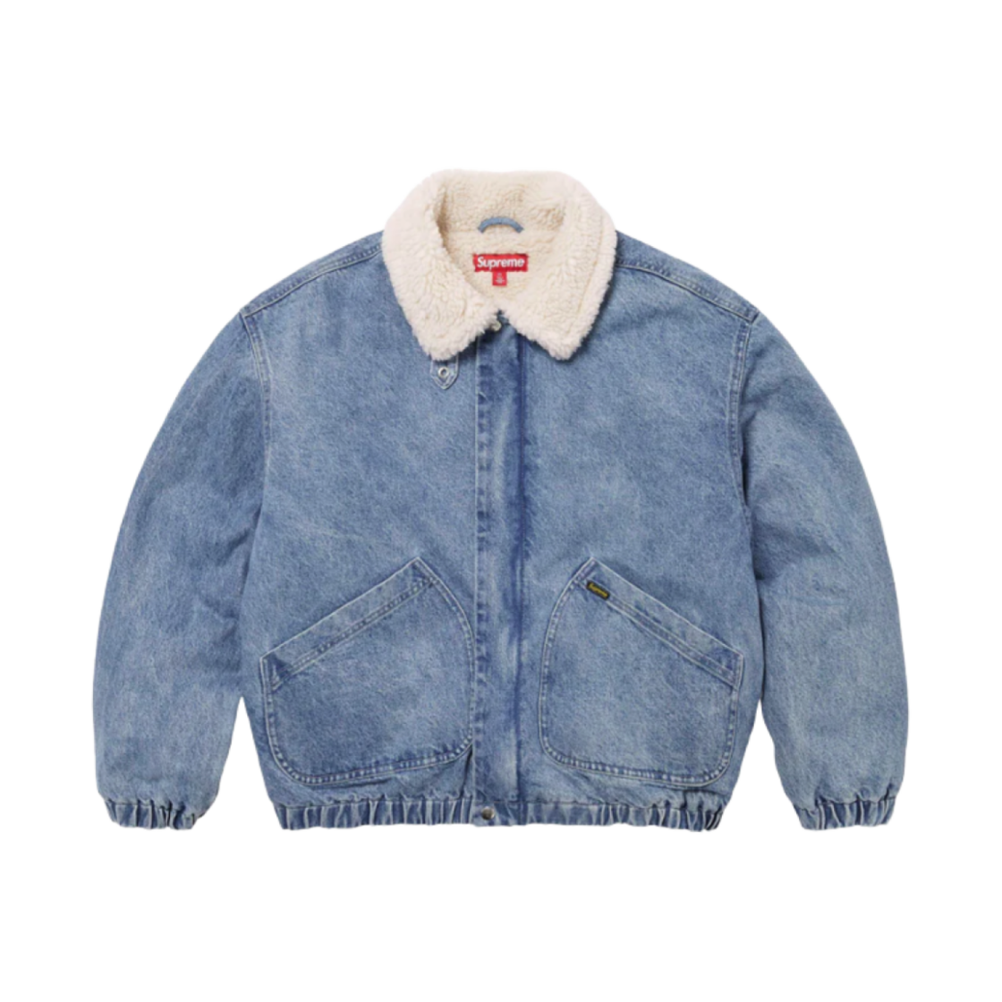 슈프림 포우 셔링 라인드 봄버 자켓 데님 - 24FW