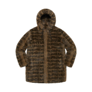 Supreme Faux Fur Hooded Coat Brown - 22SS