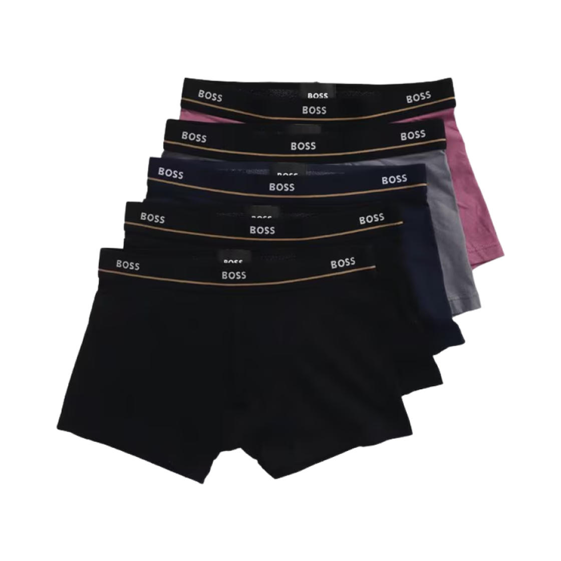 50531660-984 Hugo Boss Stretch Cotton Trunks with Logo Waistband Multicolor (5 Pack)