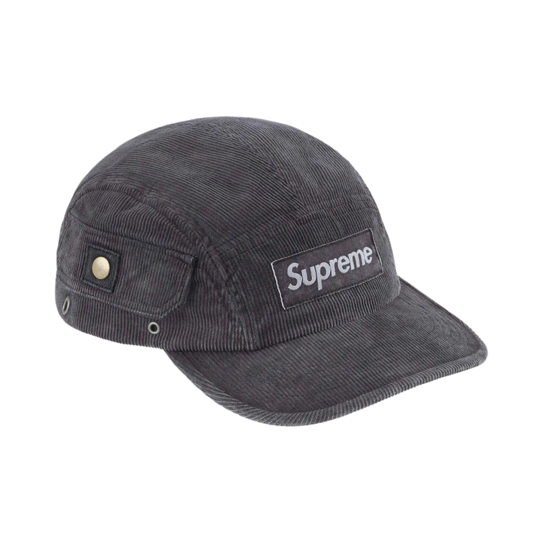 슈프림 코듀로이 포켓 캠프 캡 블랙(Supreme Corduroy Pocket Camp Cap Black)