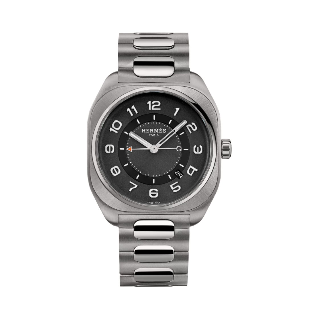 에르메스 H08 워치 엑스트라 라지 티타늄 스트랩 & 새틴 브러쉬드 티타늄(Hermes H08 Watch Extra Large Titanium Strap & Satin Brushed Titanium)