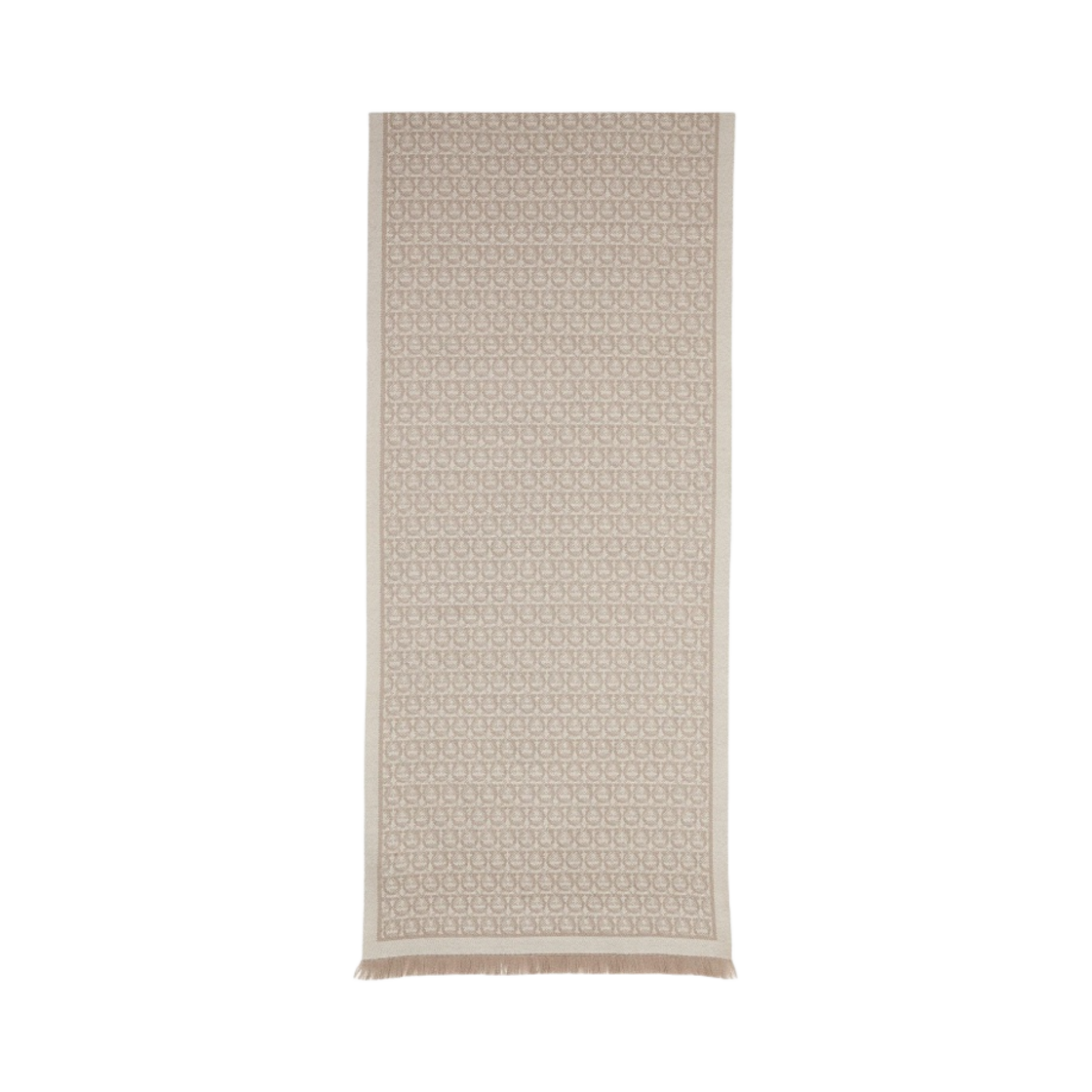 327955-736640 (W) Ferragamo Gancini Wool Scarf Beige