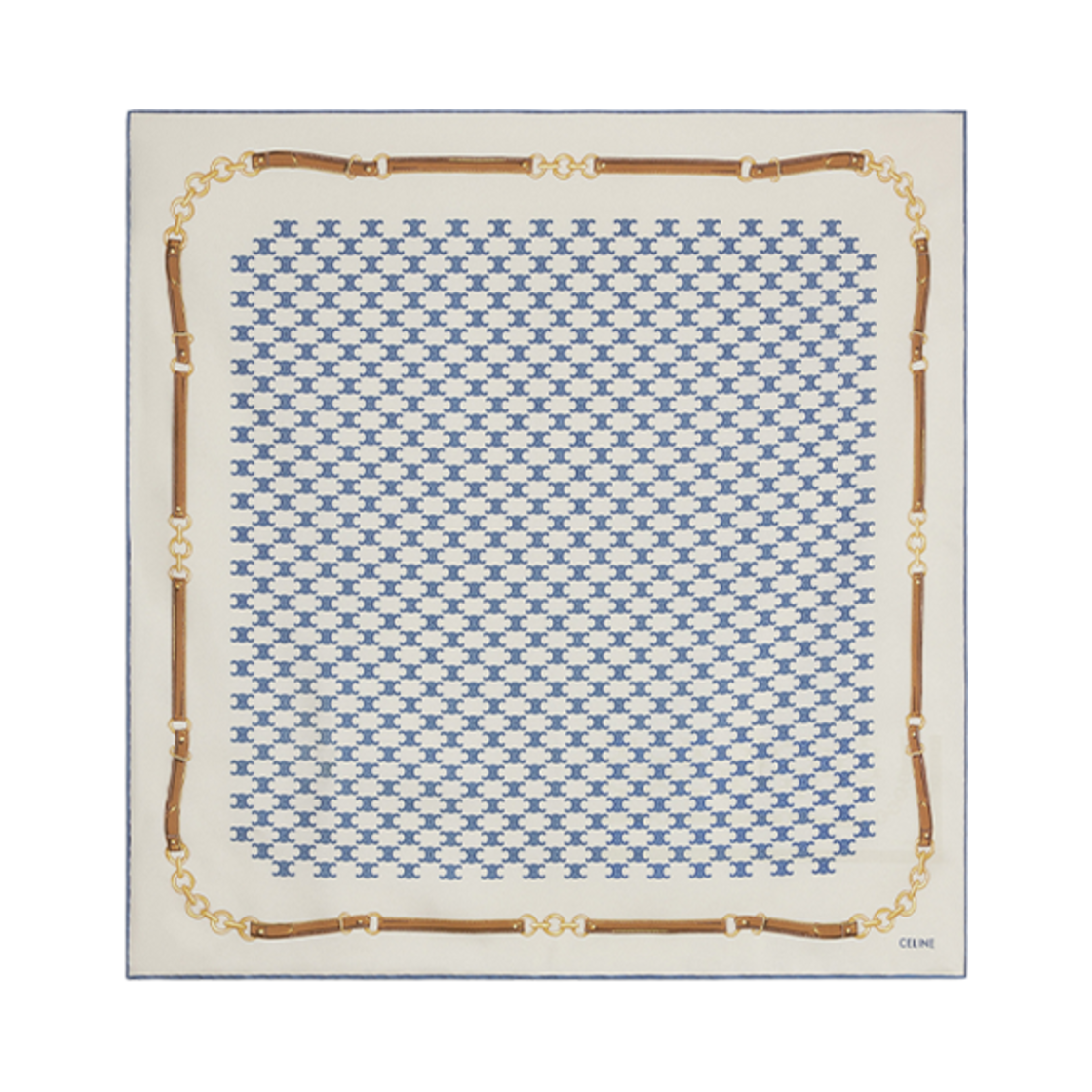 셀린느 반다나 헤리티지 실크 트윌 데님(Celine Bandana in Heritage Silk Twill Denim) - 1