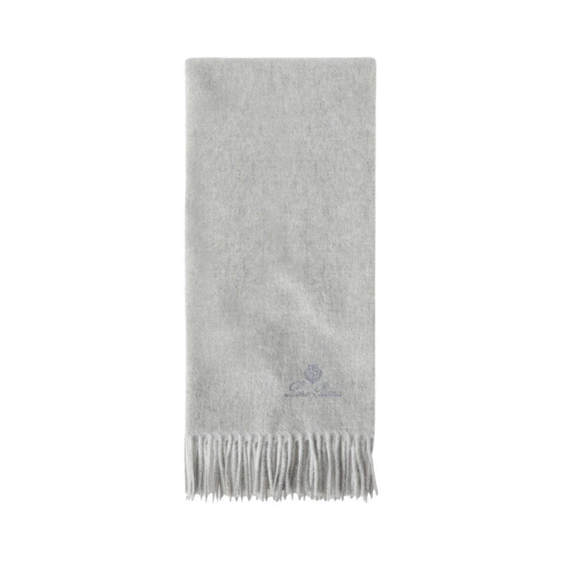 FAO3774-MD92 Loro Piana Grande Unita Cashmere Scarf Silver Marble Melange