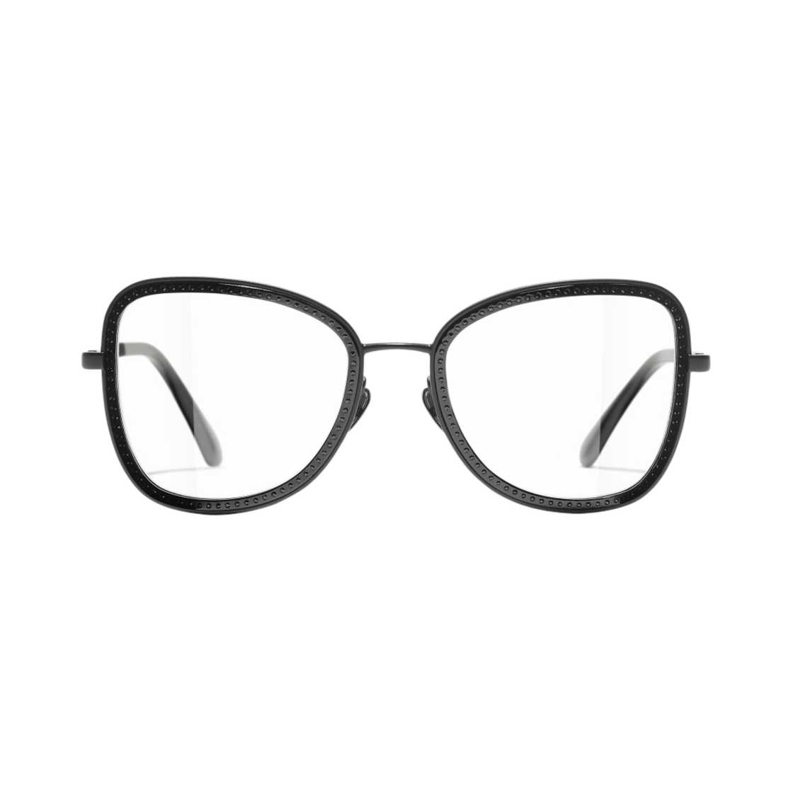 샤넬 스퀘어 프레임 메탈 스트라스 & 블랙(Chanel Square Eyeglasses Metal Strass & Black) - 1