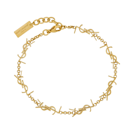 (W) Saint Laurent Cassandre Chain Bracelet in Metal Gold