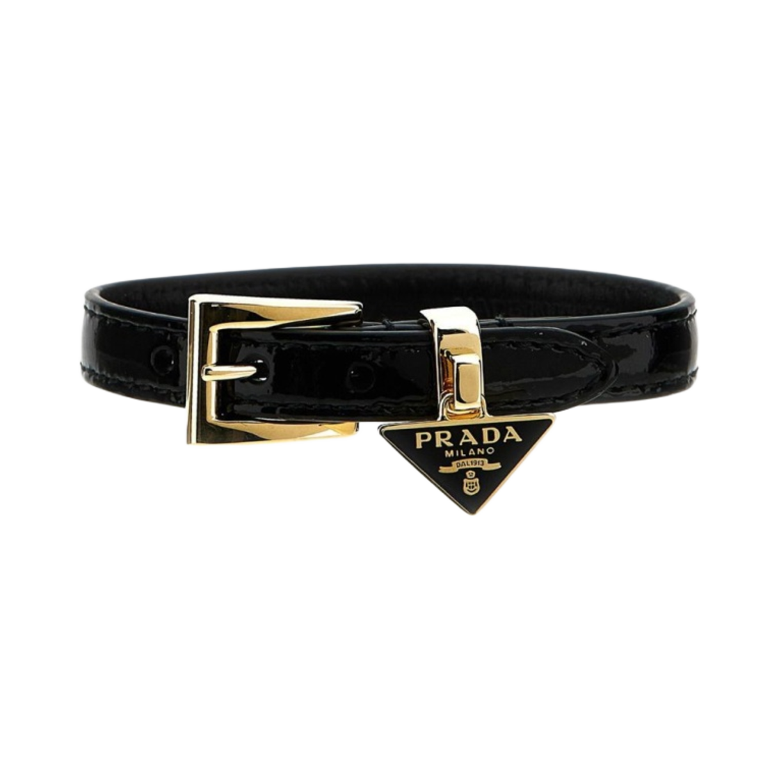 1IB351-069-F0002 (W) Prada Leather Bracelet Black
