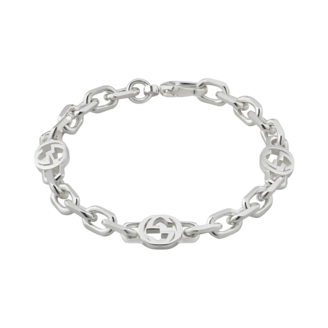 구찌 인터로킹 G 브레이슬릿 스털링 실버(Gucci Interlocking G Bracelet Sterling Silver)