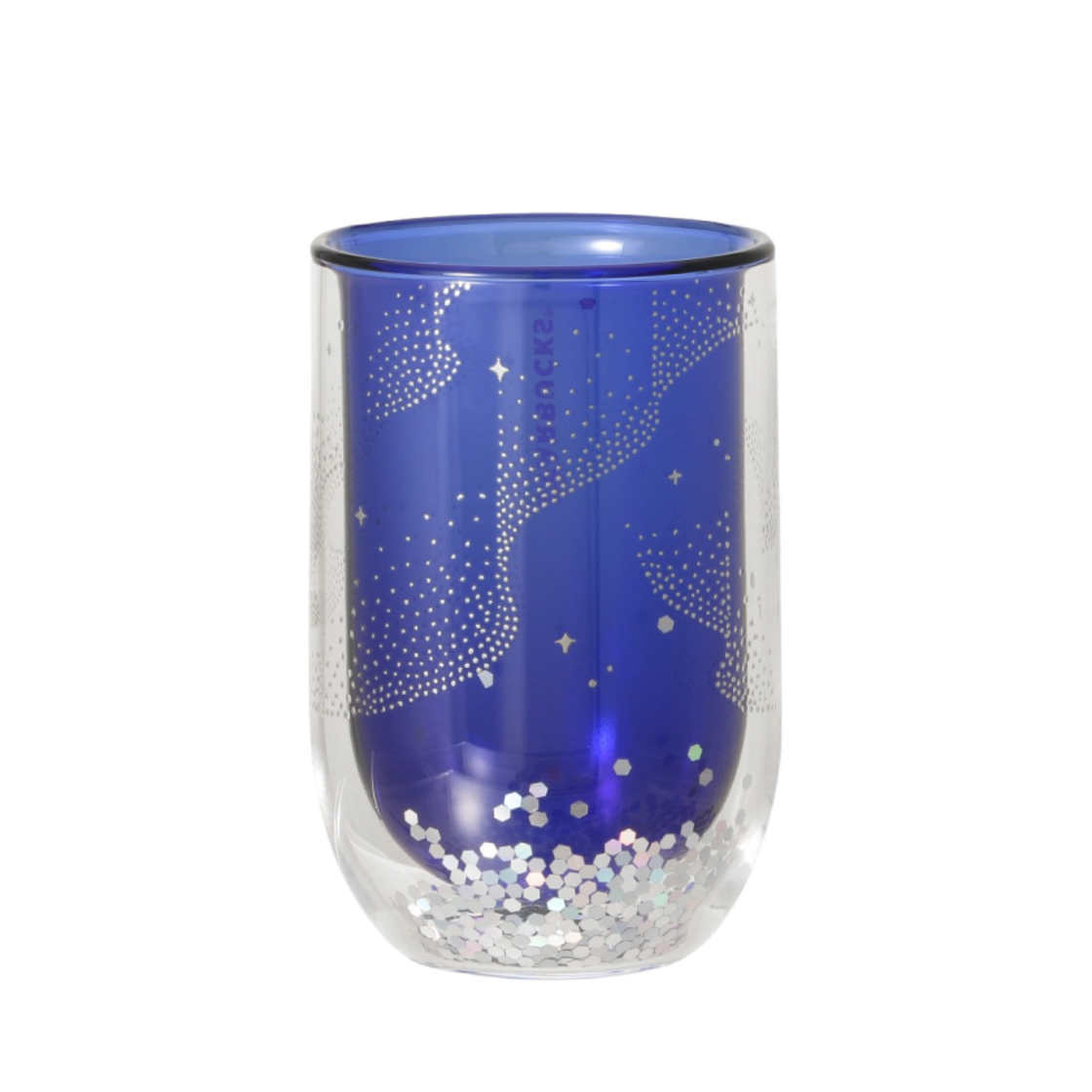 스타벅스 24 홀리데이 더블 월 히트 레지스턴트 글라스 오로라 네이비 296ml(Starbucks 24 Holiday Double Wall Heat Resistant Glass Aurora Navy 296ml) - 2