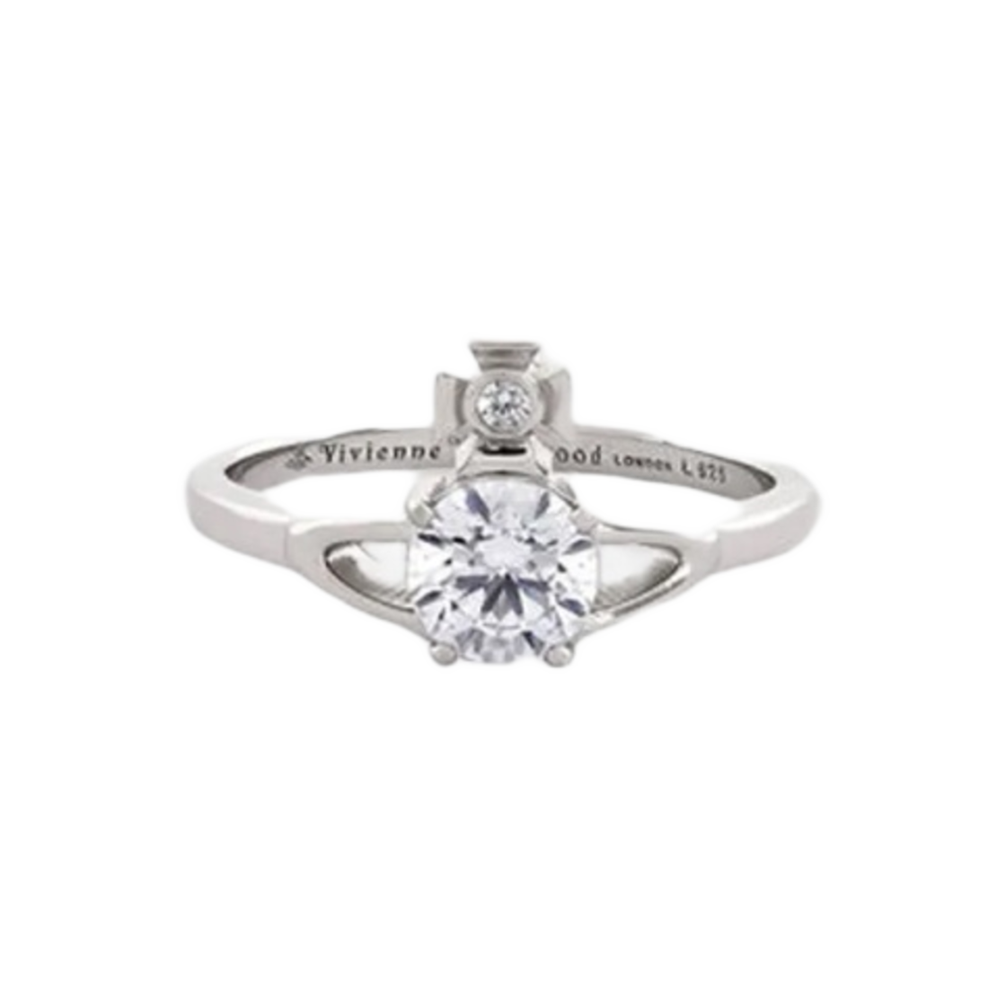 (W) 비비안 웨스트우드 레이나 쁘띠 링 플래티넘 화이트((W) Vivienne Westwood Reina Petite Ring Platinum White)