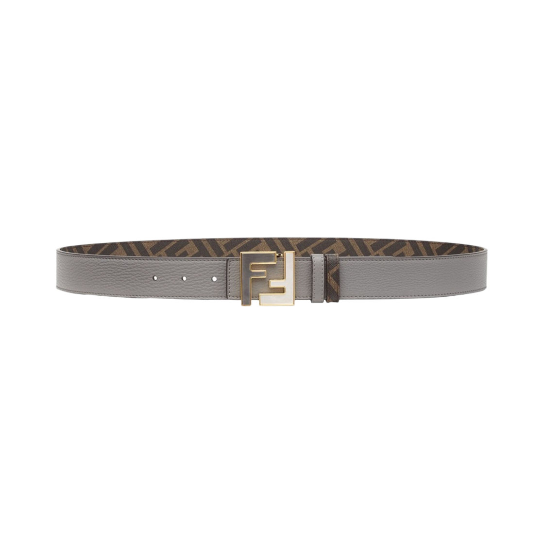 펜디 스퀘어드 FF 레더 벨트 그레이(Fendi Squared FF Leather Belt Grey) - 1