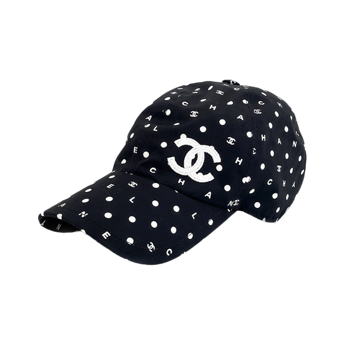 샤넬 24SS CC로고 레터링 볼캡 블랙/화이트
