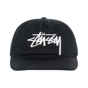 Stussy Mid-Depth Big Stock Snapback Black