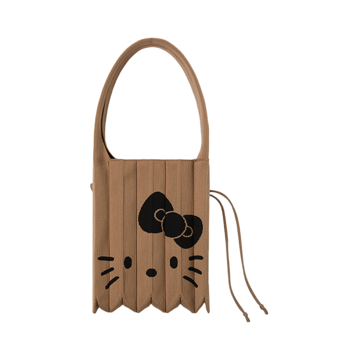 조셉앤스테이시 럭키 플리츠 니트 스몰 헬로키티 탄 브라운(Joseph&Stacey Lucky Pleats Knit S Hello Kitty Tan Brown)