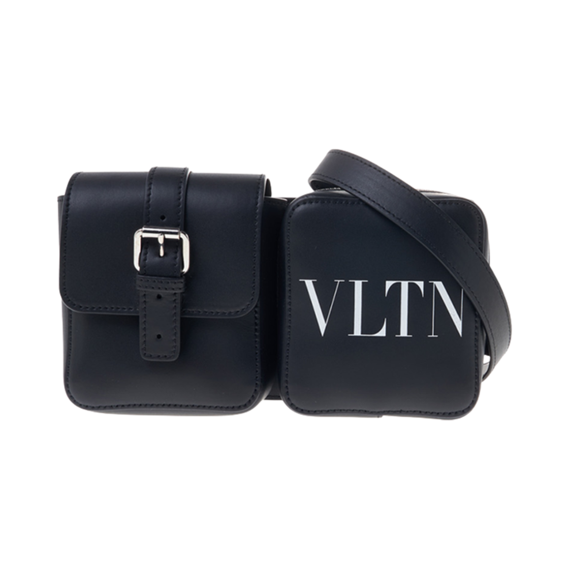 P0T84LVN0NI Valentino VLTN Logo Crossbody Bag Black