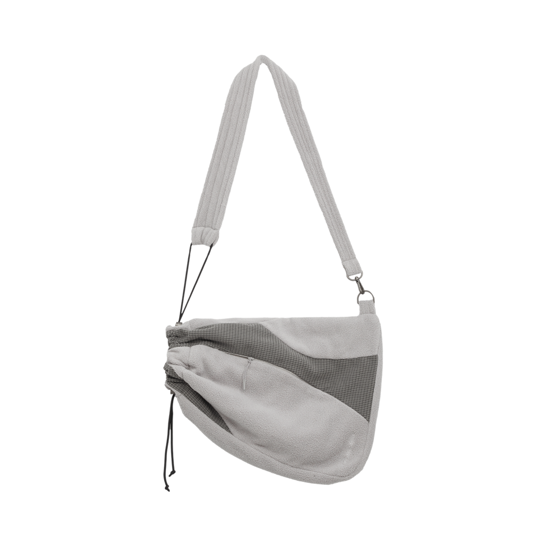 산산기어 플리스 크로스 백 그레이(Sansan Gear Fleece Cross Bag Grey)
