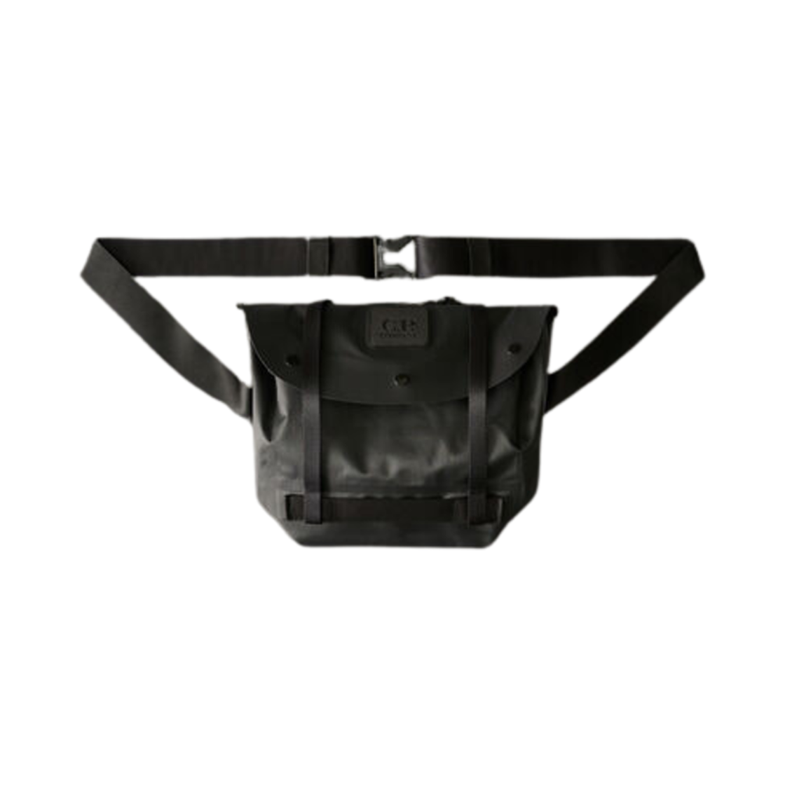 C.P. 컴퍼니 메트로폴리스 시리즈 러버 랩스 웨이스트백 블랙 - 24FW(C.P. Company Metropolis Series Rubber Reps Waist Bag Black - 24FW)
