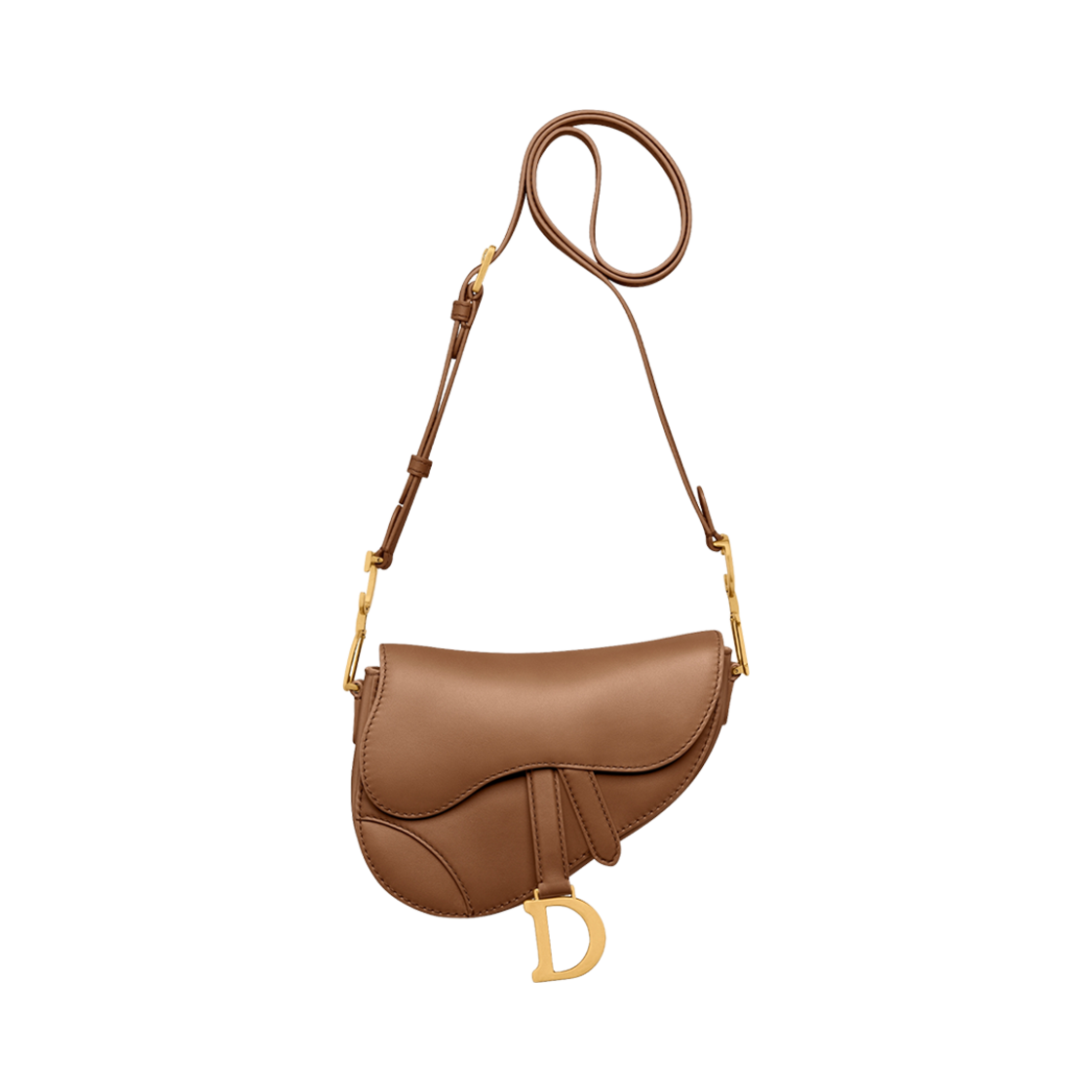 디올 미니 소프트 새들백 스트랩 스무스 카프스킨 카멜 빈티지(Dior Mini Soft Saddle Bag with Strap Smooth Calfskin Camel Vintage) - 1