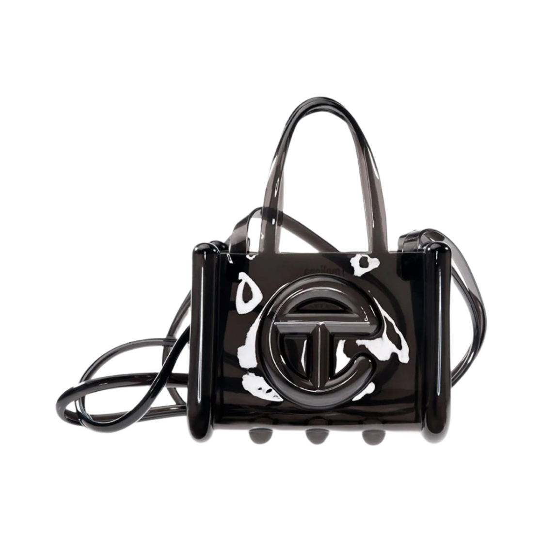 텔파 x 멜리사 스몰 젤리 쇼핑백 클리어 블랙(Telfar x Melissa Small Jelly Shopping Bag Clear Black)