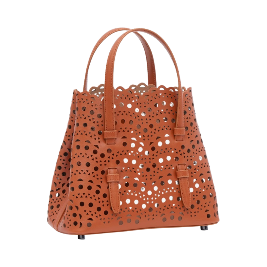알라이아 비엔 웨이브 럭스 카프스킨 미나 25 백 브라운(Alaia Mina 25 Bag in Vienne Wave Lux Calfskin Brown) - 2